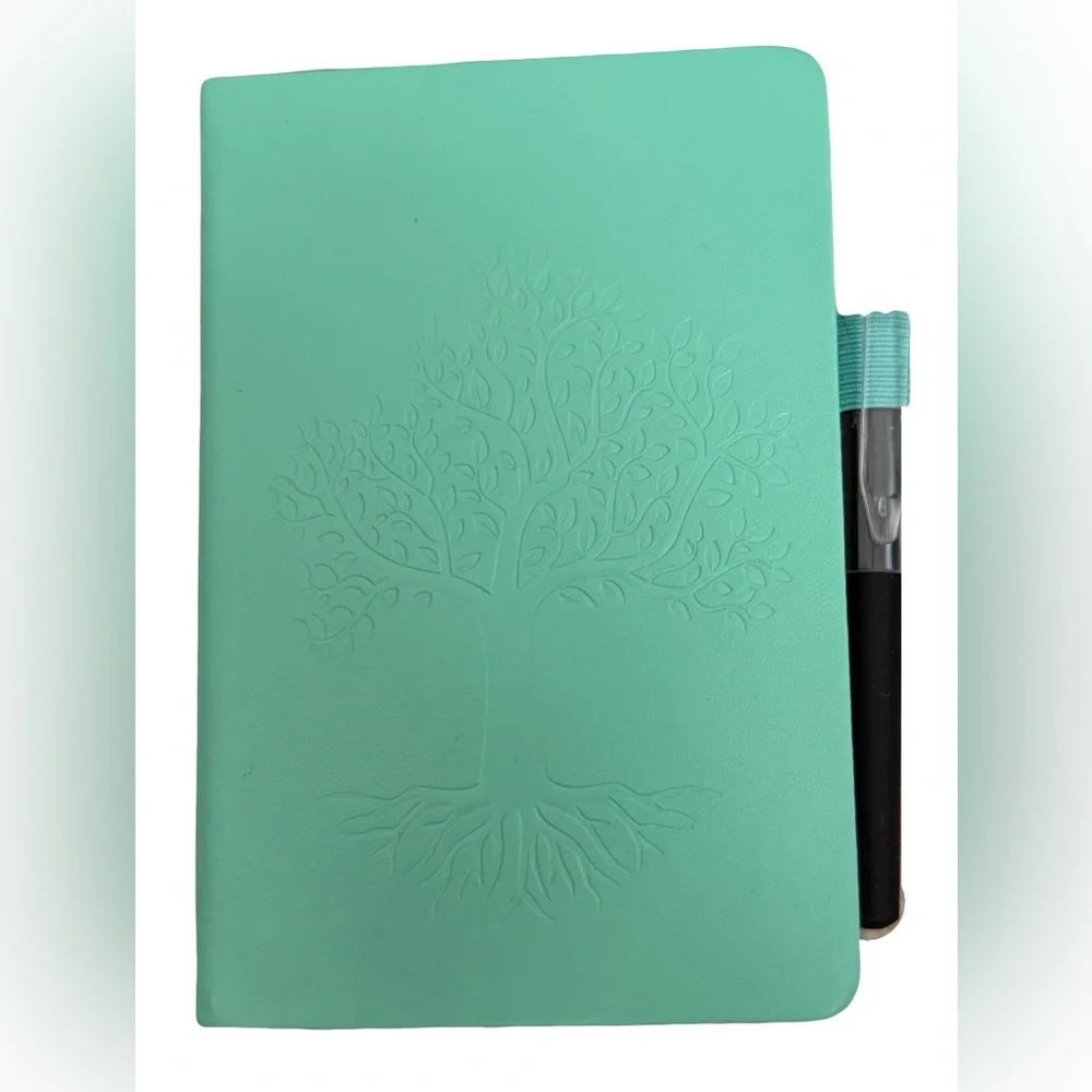 Aqua Tree Embossed Notebook with Pen B4